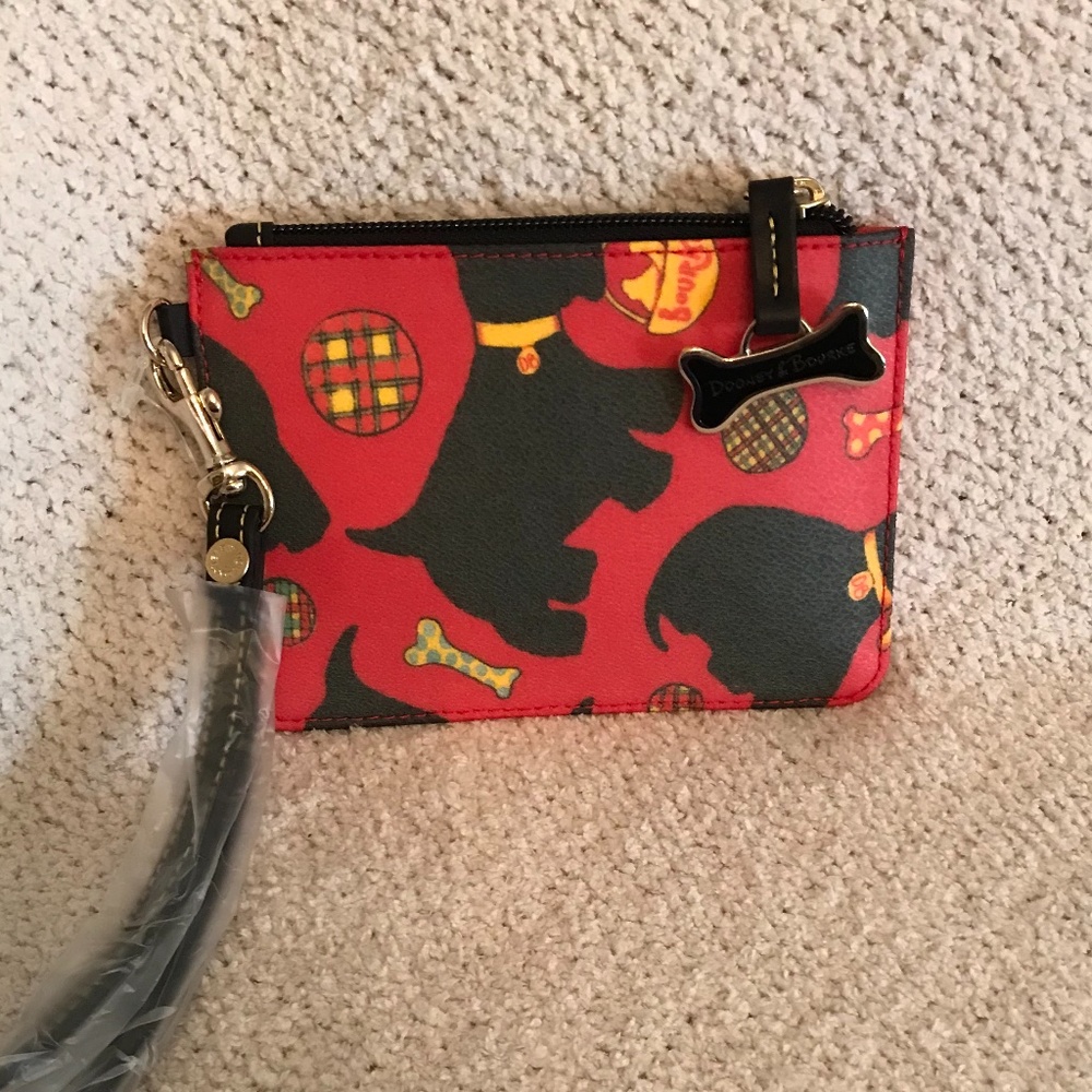 NEW,! Red Dooney & Bourke Scottie Coin Purse Key Chain